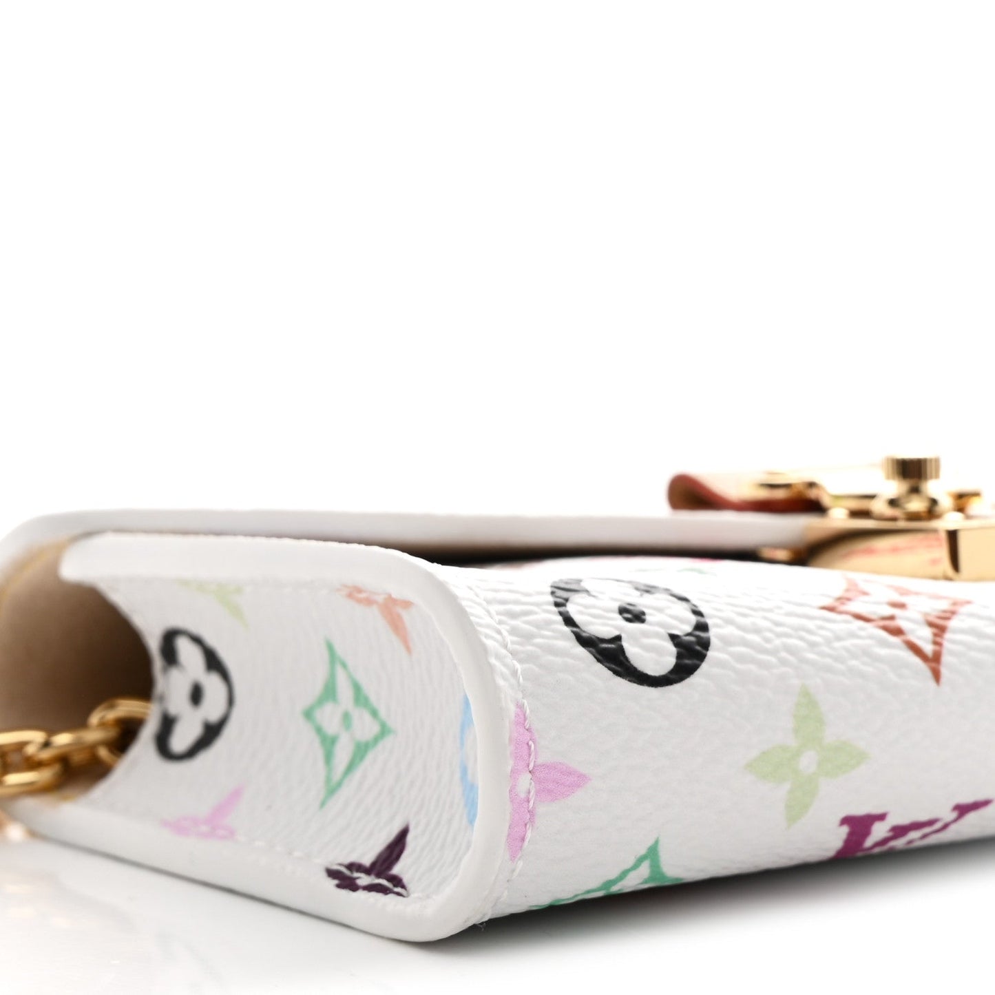LV X TM Monogram Multicolor Pouch Metis Belt White