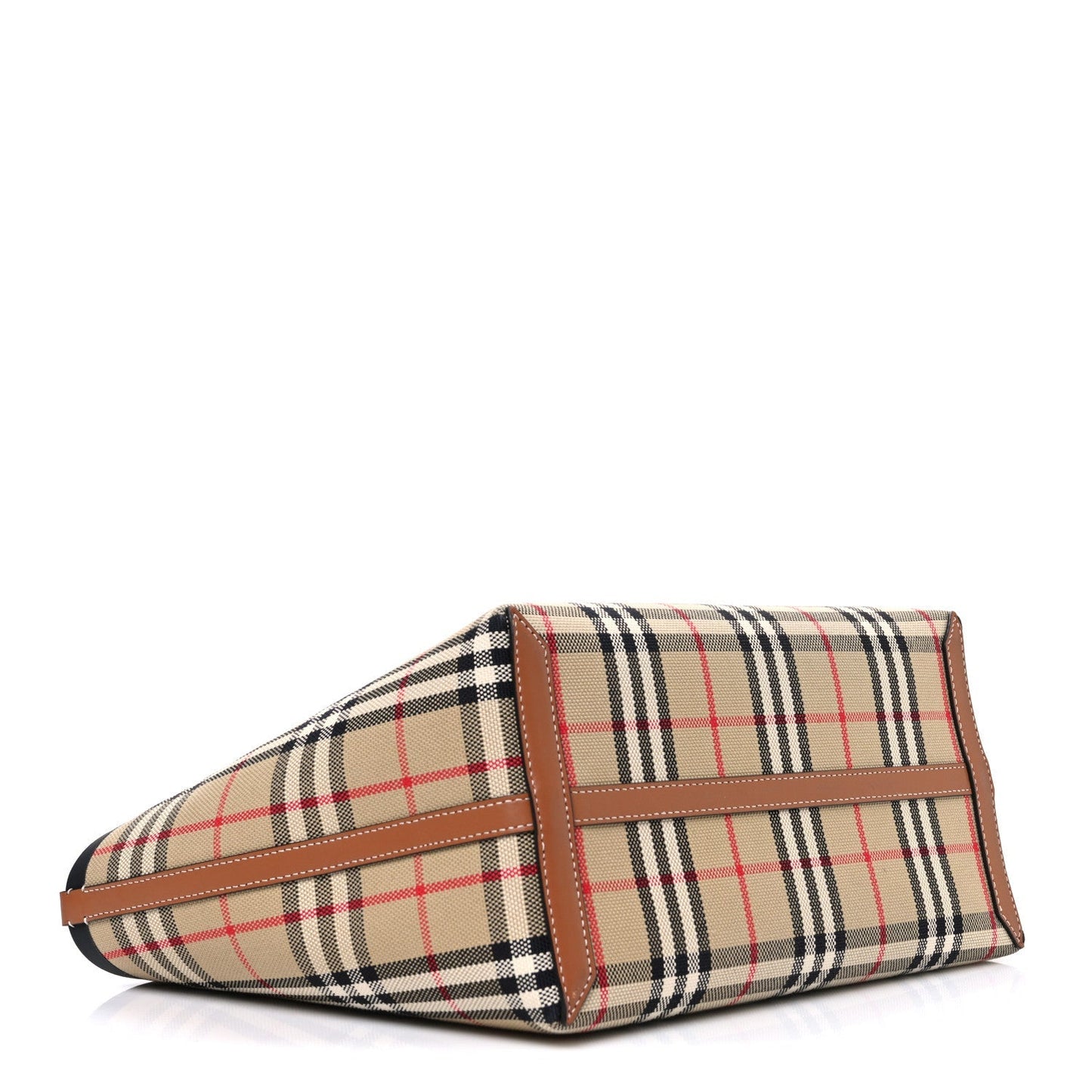 Cotton Vintage Check Medium London Tote Bag Briar Brown Black