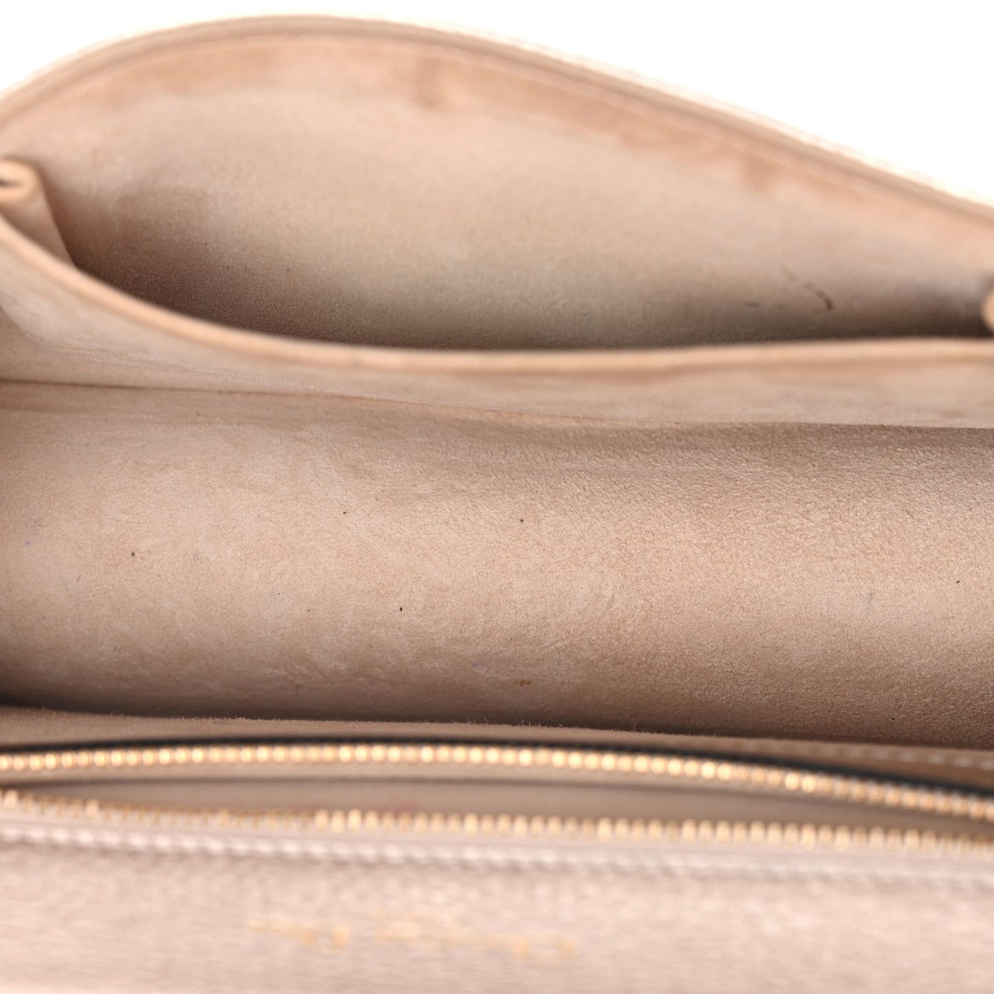 Metallic Grained Calfskin Small Diorama Flap Bag Copper
