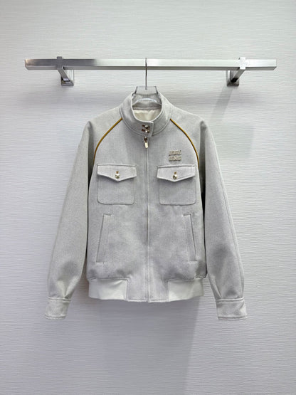 Miu Miu 25 Stand-up Collar Jacket Cotton 304185