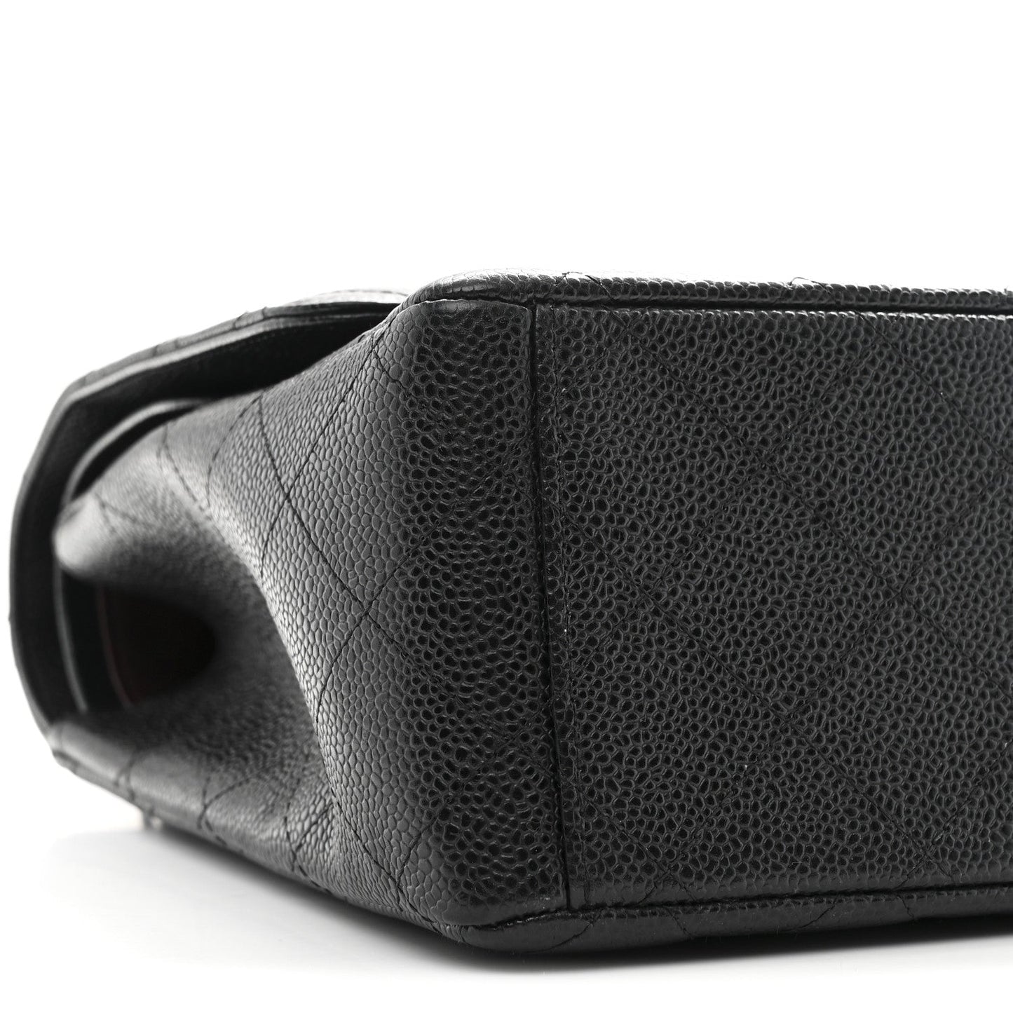 Caviar Quilted Maxi Double Flap Black