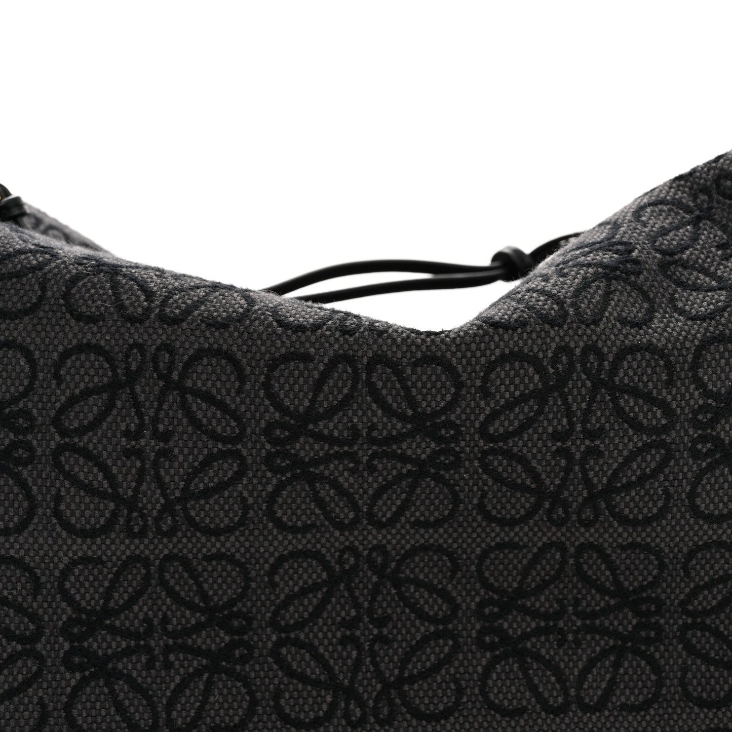 Jacquard Anagram Calfskin Medium Cubi Bag Anthracite Black