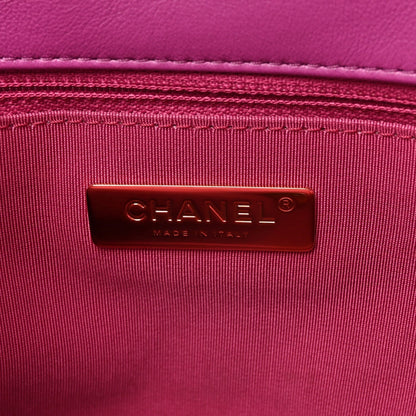 Lambskin Quilted Medium Chanel 19 Flap Purple