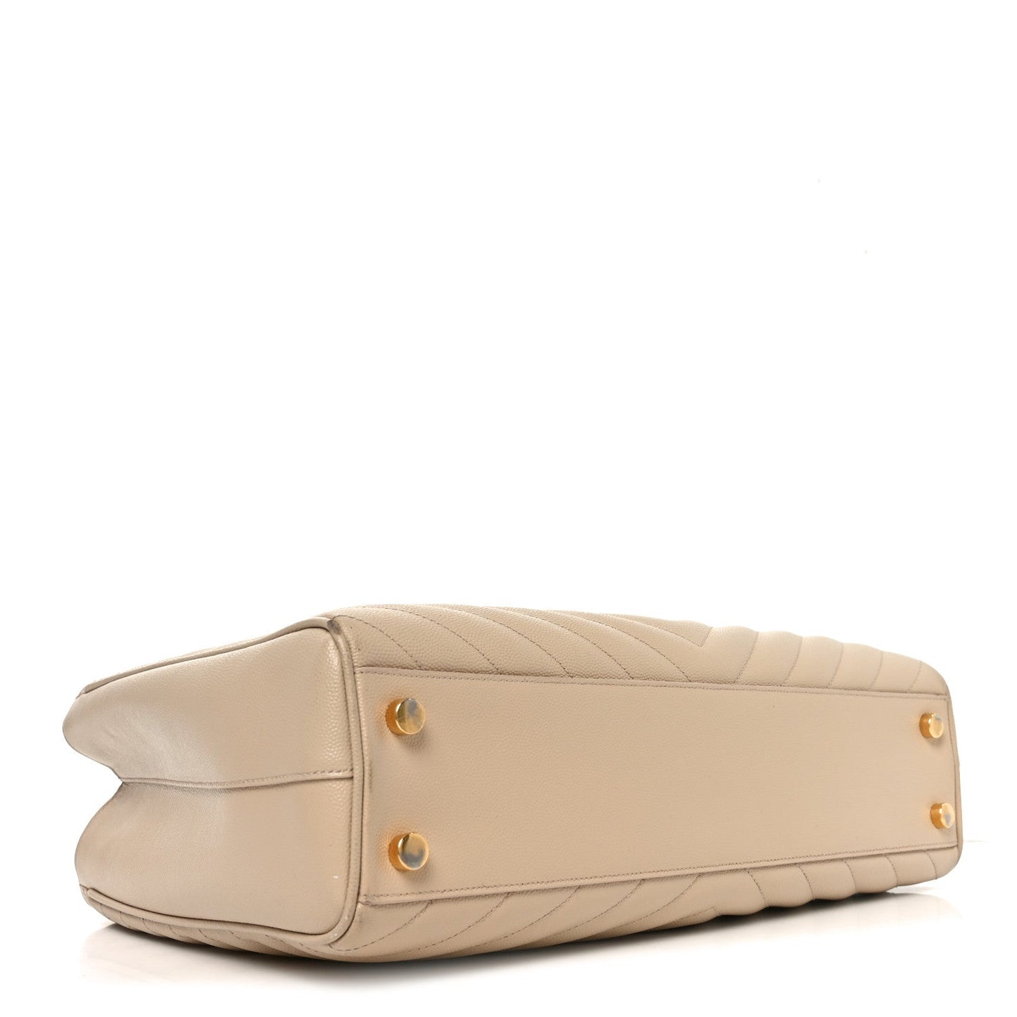 Grain De Poudre Matelasse Chevron Monogram Shopping Bag Nude Powder