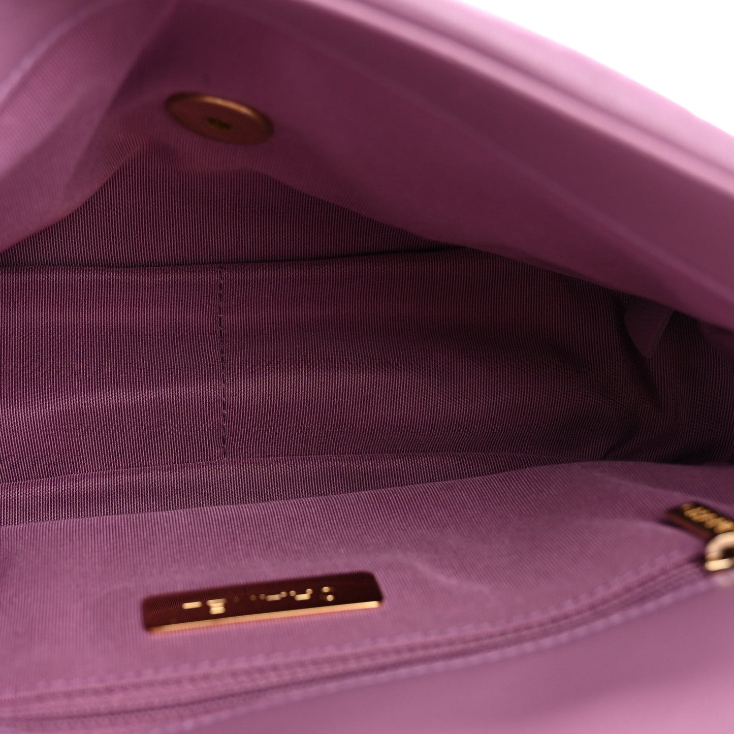 Goatskin Quilted Medium Chanel 19 Flap Purple