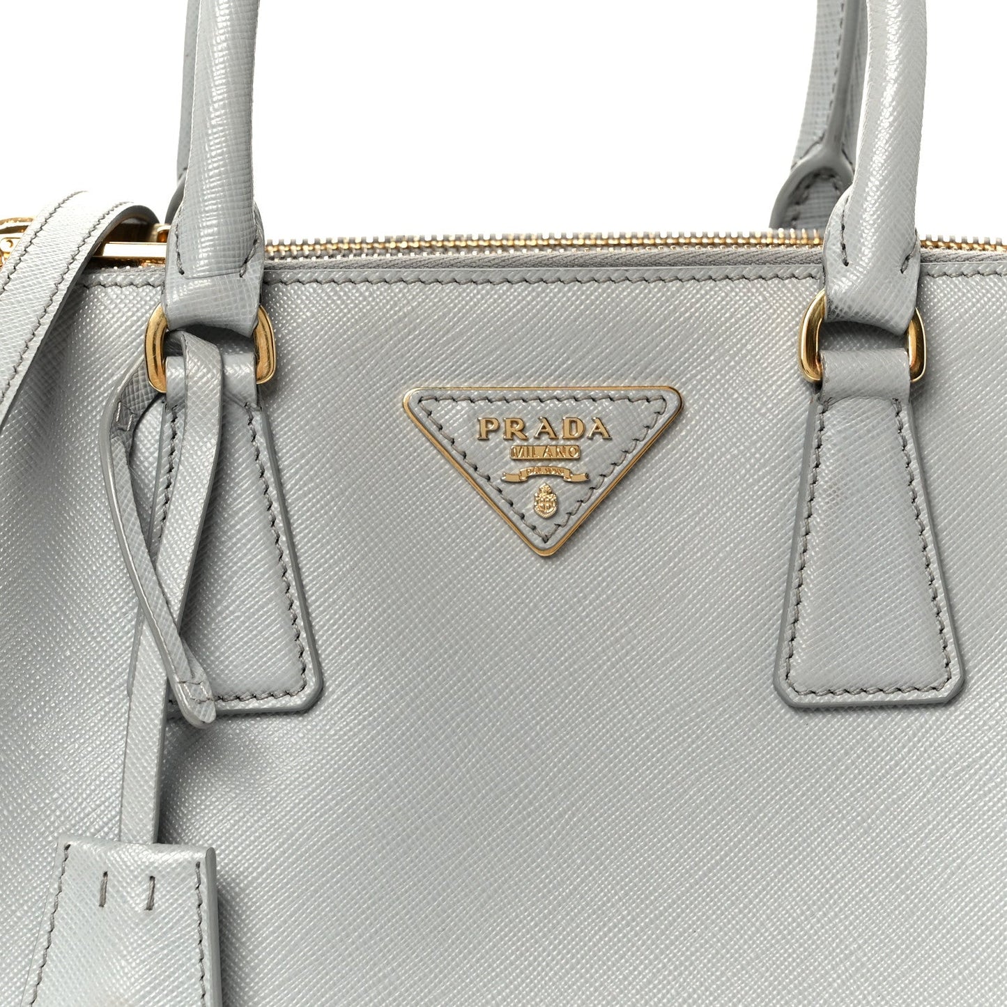 Saffiano Lux Small Galleria Double Zip Tote Granito