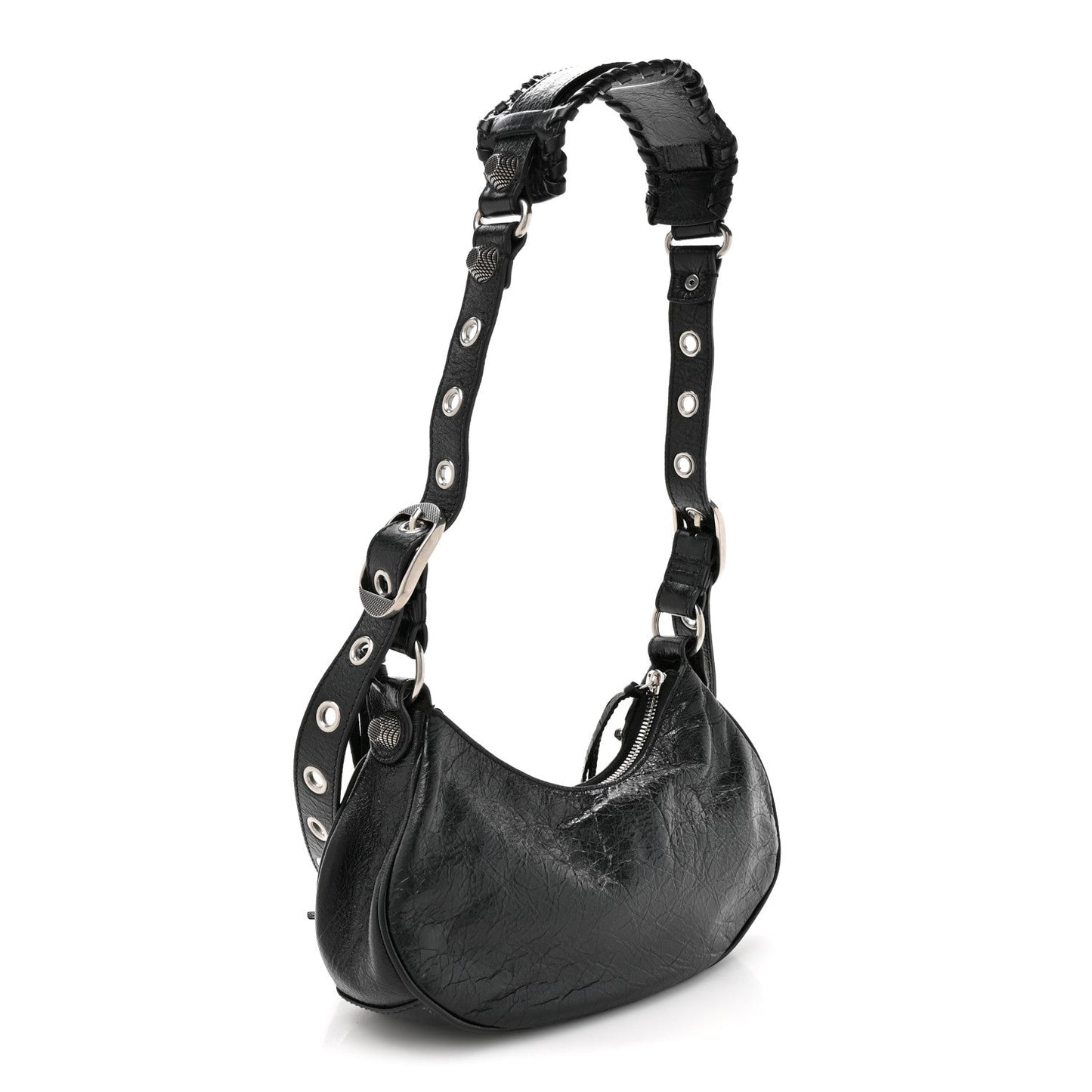 Agneau Arena Lunar New Year Graffiti Logo Le Cagole Shoulder Bag XS Black