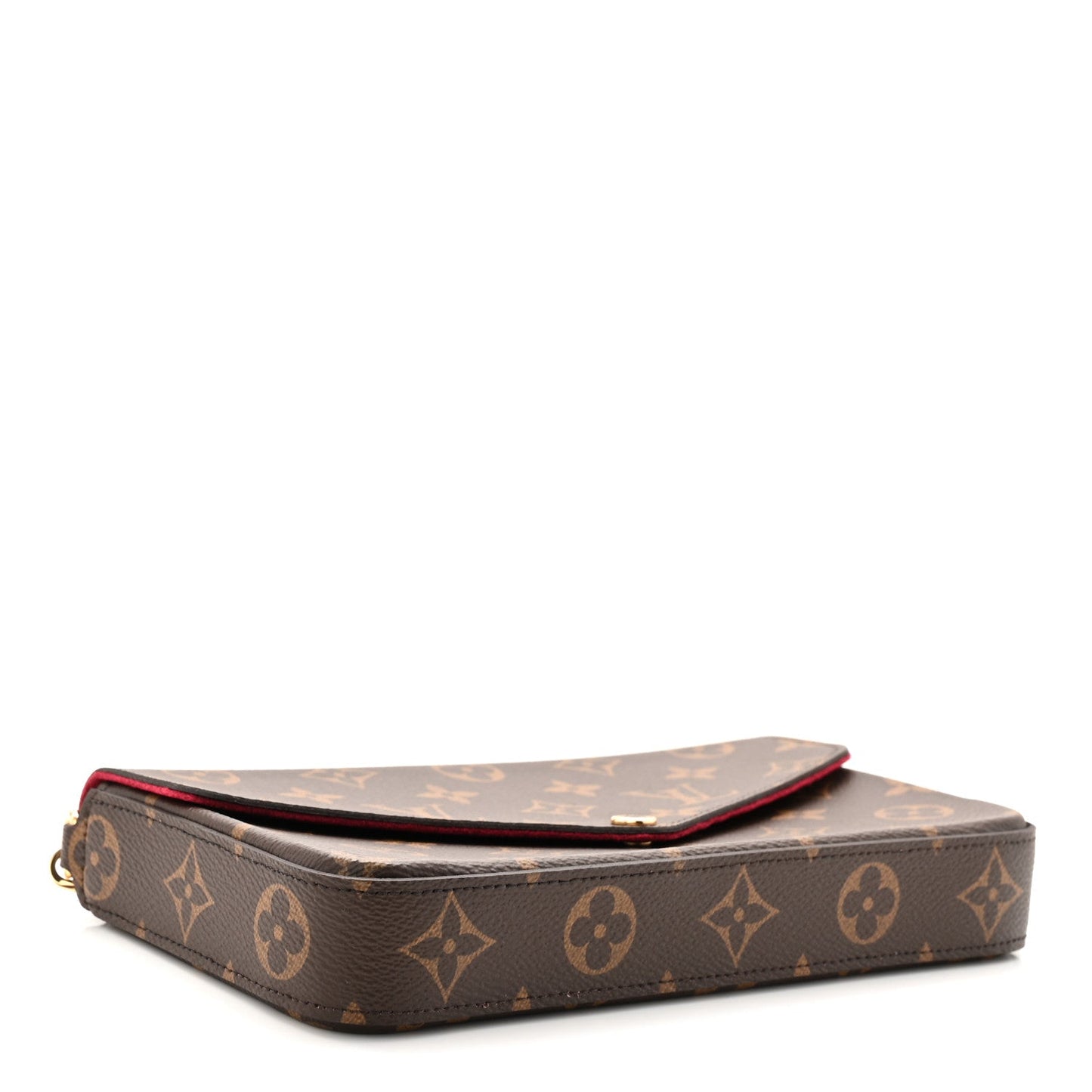 Monogram Pochette Felicie Chain Wallet Fuchsia