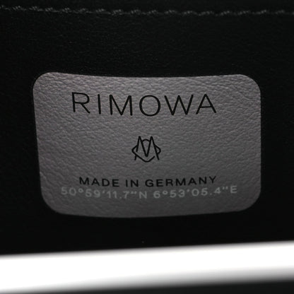 X RIMOWA Aluminum Personal Clutch On Strap Black