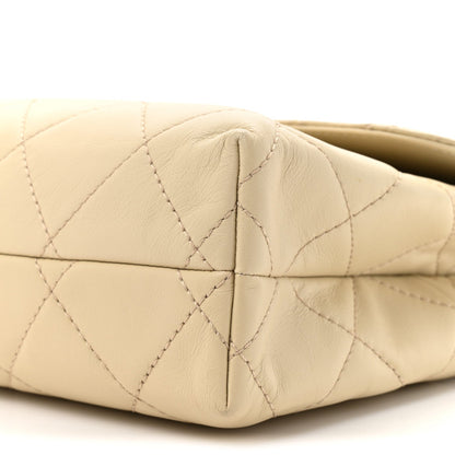 Calfskin Quilted In the Business Flap Bag Light Beige
