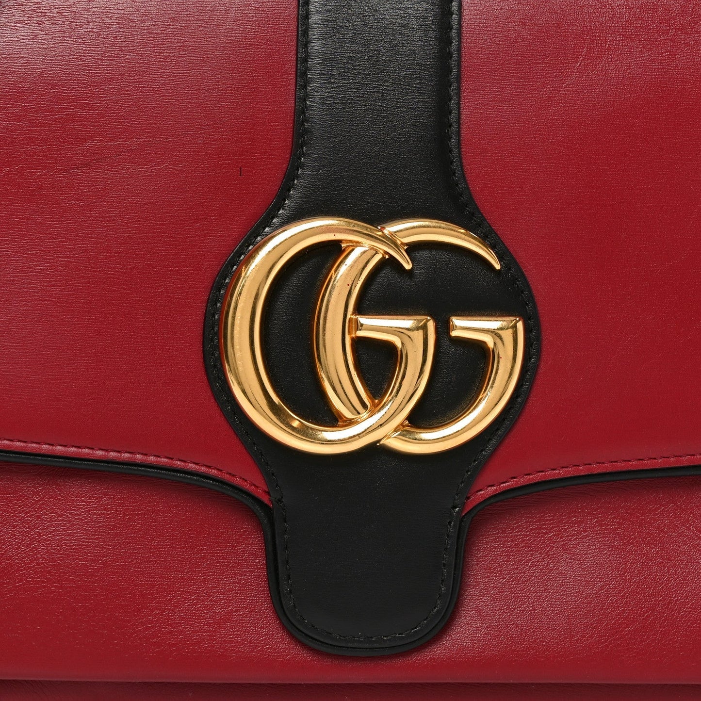 Calfskin Medium Arli Flap Shoulder Bag New Cherry Red Black