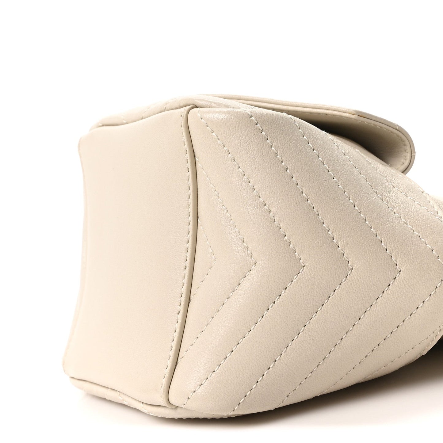 Lambskin Matelasse Monogram Joe Nano Bucket Bag Crema Soft