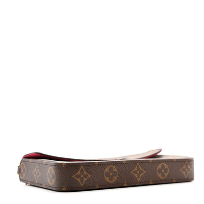 Monogram Pochette Felicie Chain Wallet Fuchsia