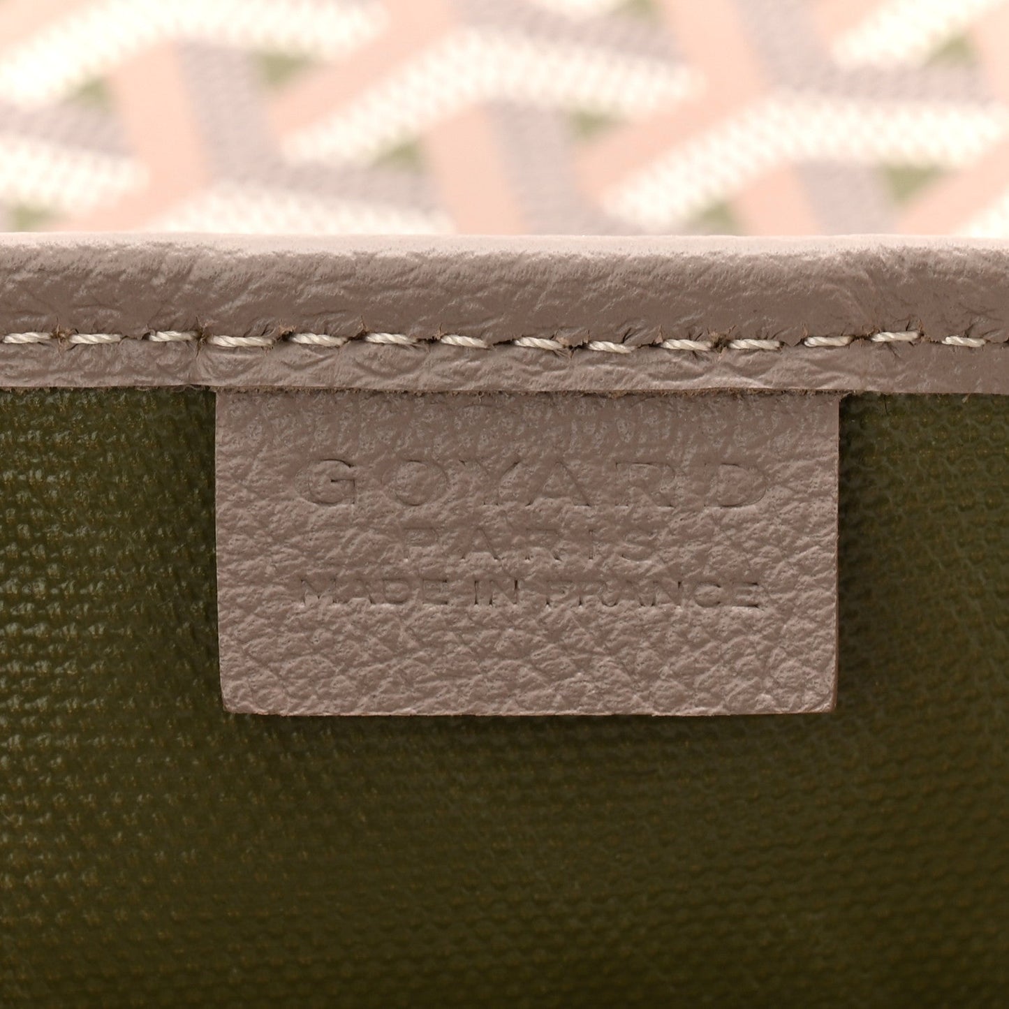 Goyardine Poitiers Claire Voie Tote Grege Khaki