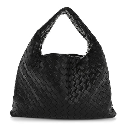 Calfskin Intrecciato Small Hop Black