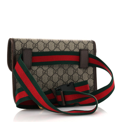 GG Supreme Monogram Neo Vintage Web Belt Bag Brown