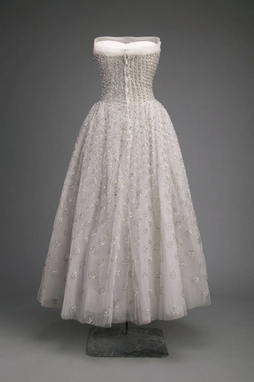 formaldressy--White Shiny Gorgeous Exquisite Beaded Long Tulle Prom Dress gh5620