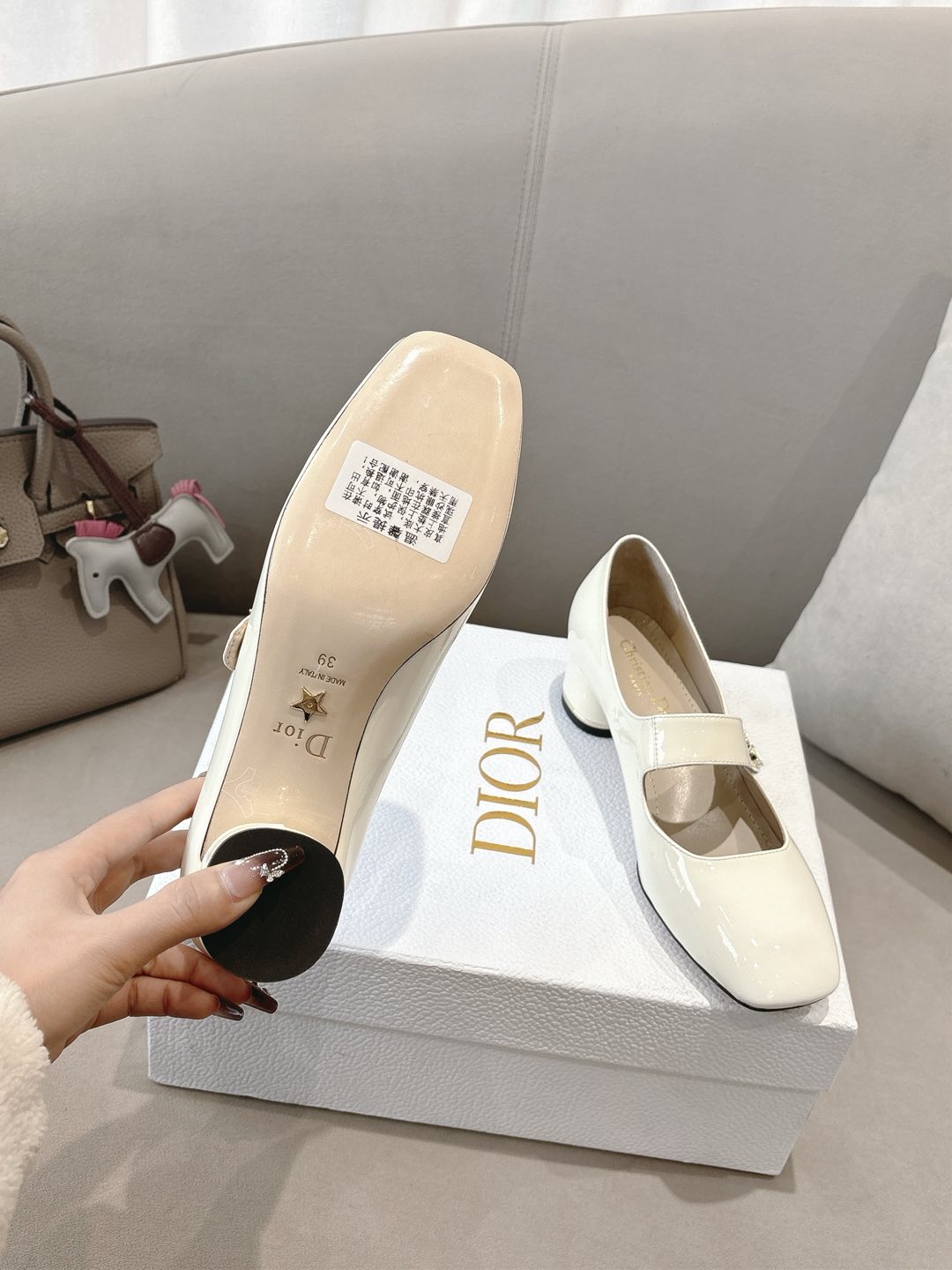 CD Mary Jane High Heels 40 White in Patent leather 598179