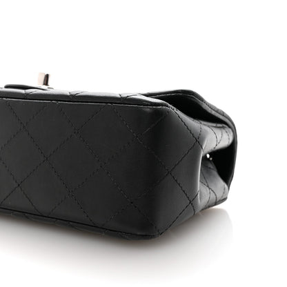 Lambskin Quilted Mini Rectangular Flap Black
