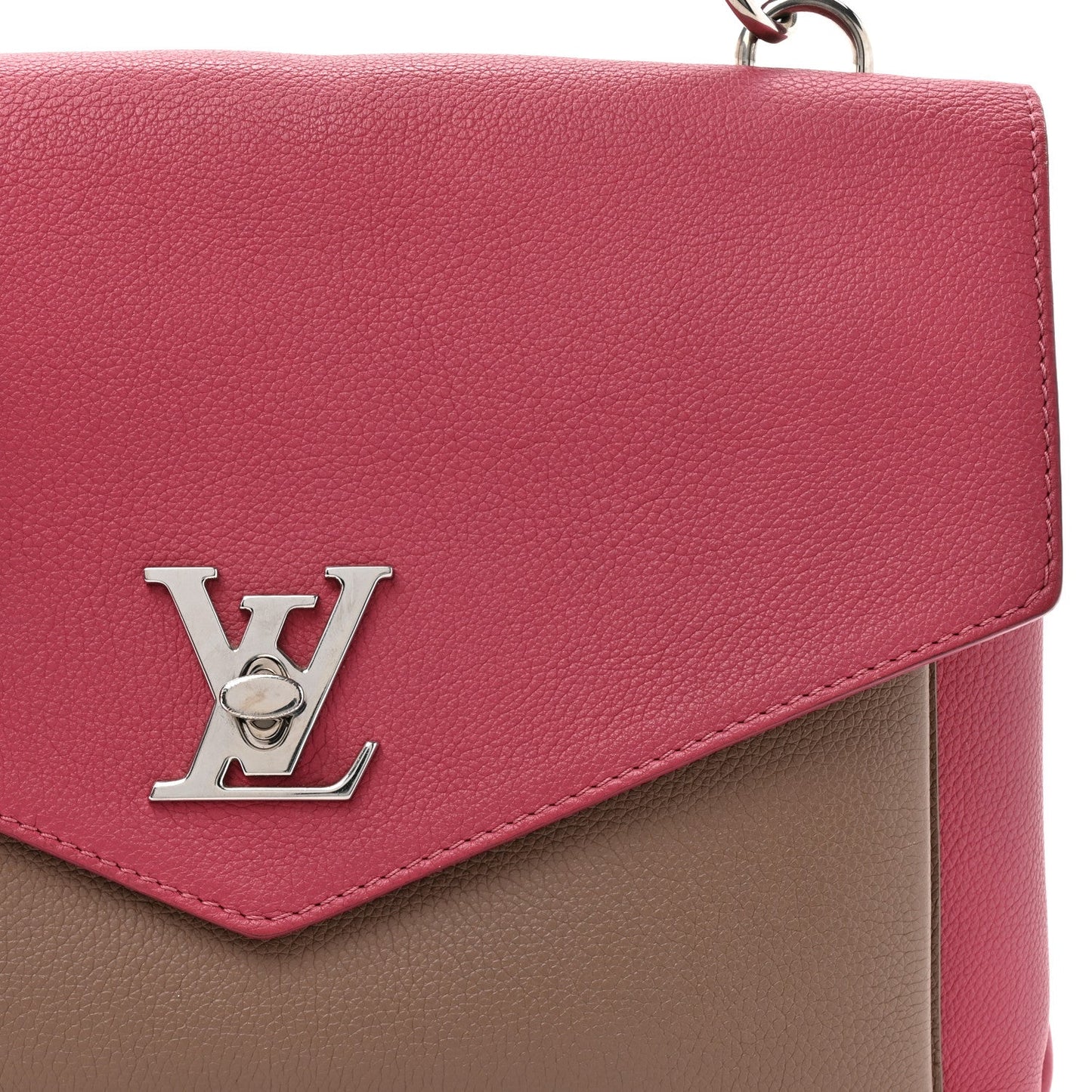 Soft Calfskin My Lockme Top Handle Lie De Vin Oxford Greige