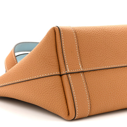 Taurillon Gex Duo Tote Bag BB Cannelle Azur