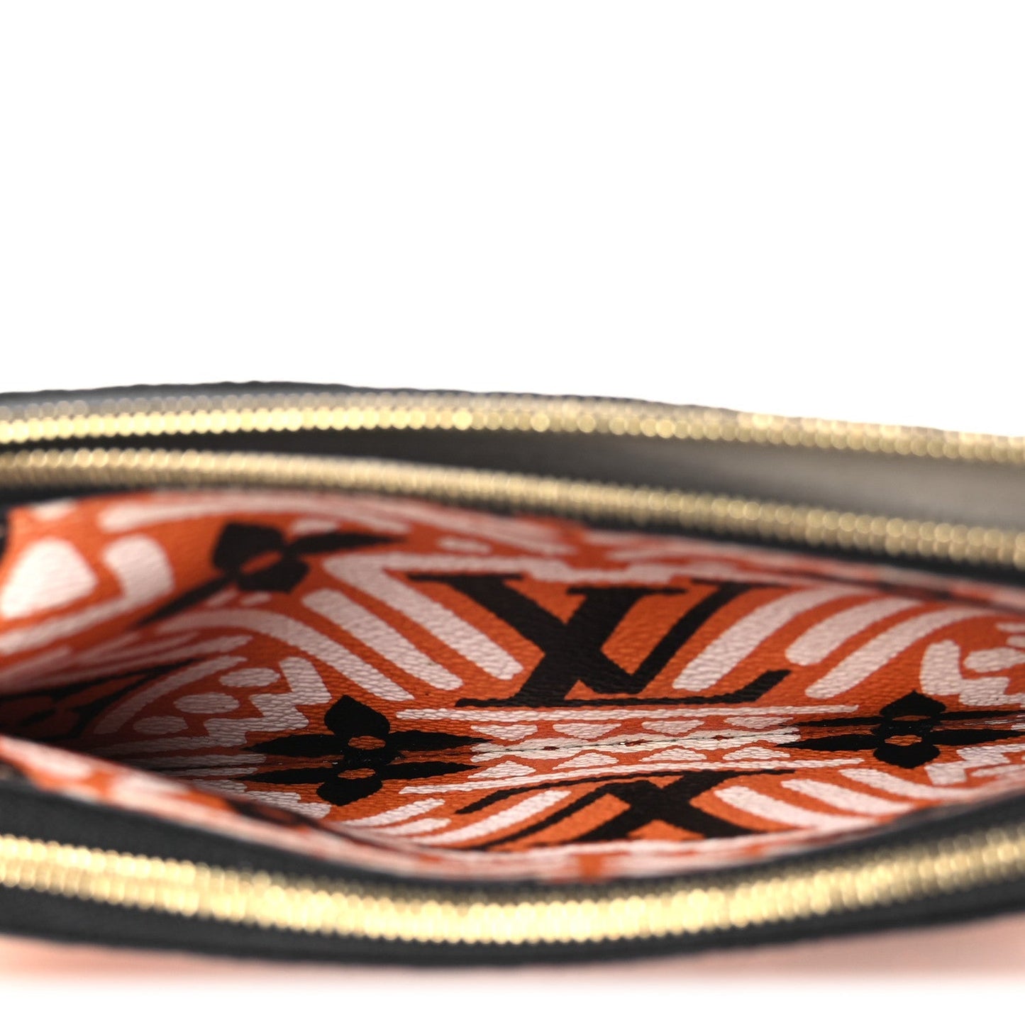 Monogram Giant Crafty Double Zip Pochette Creme Caramel