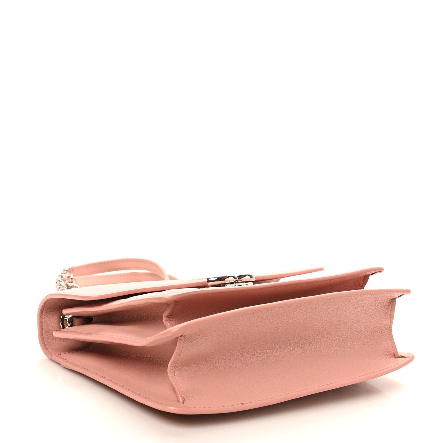 Goatskin Quilted Small CC Box Flap Pink