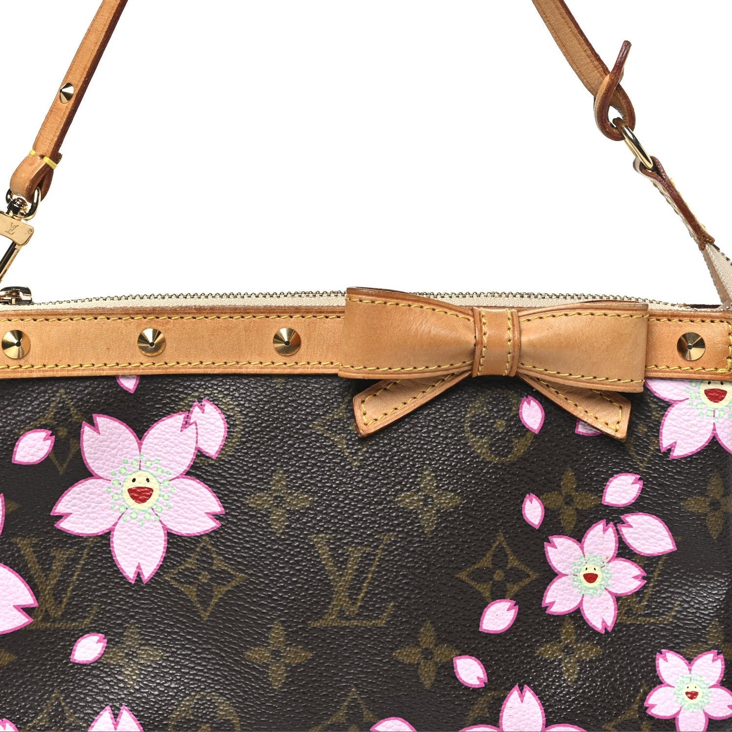 Monogram Cherry Blossom Pochette Accessories Brown