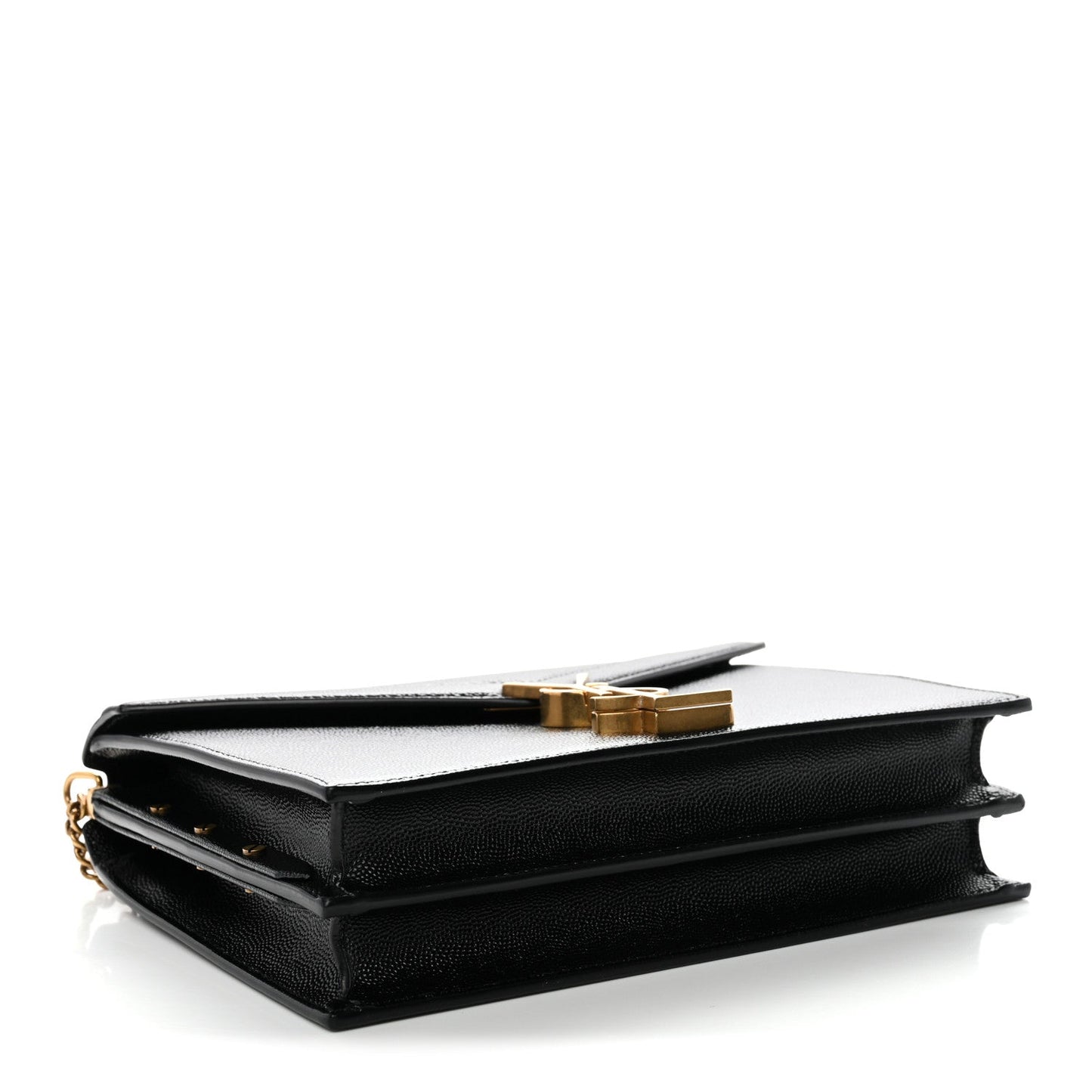 Grain De Poudre Monogram Cassandra Clasp Bag Black