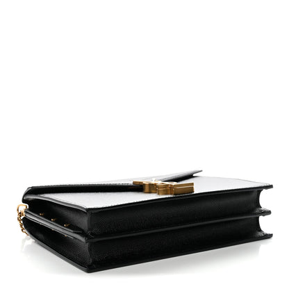 Grain De Poudre Monogram Cassandra Clasp Bag Black