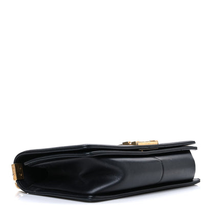 Lambskin Quilted Medium Boy Flap Black