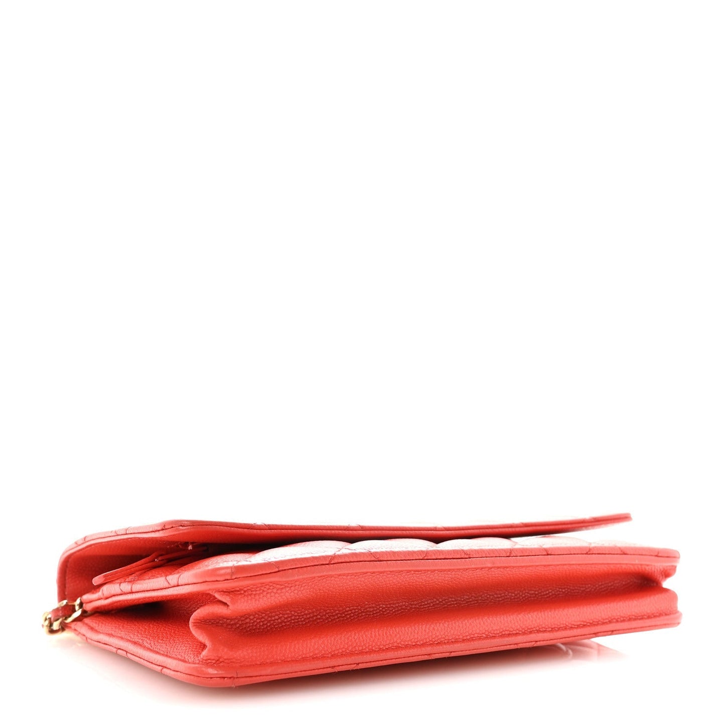 Caviar Quilted Wallet On Chain WOC Red