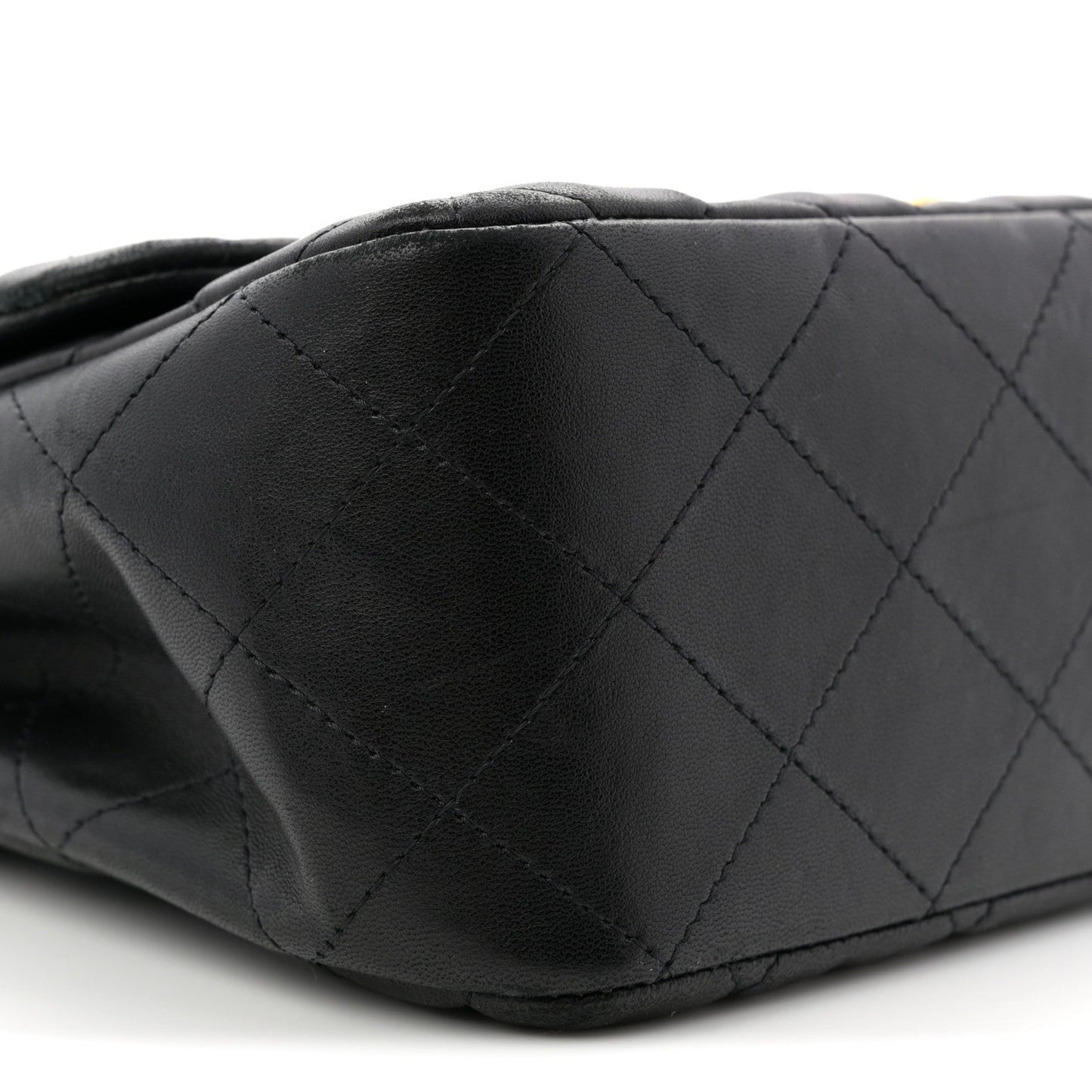 Lambskin Quilted Jumbo Single Flap Black