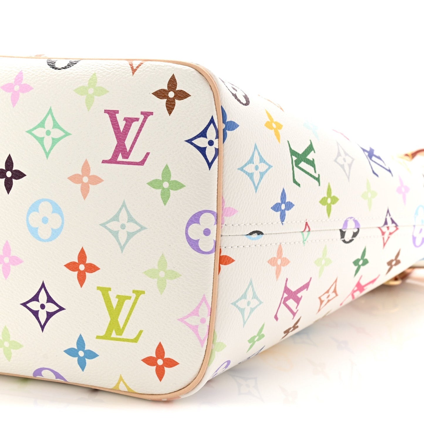 LV X TM Monogram Multicolor Neverfull MM White
