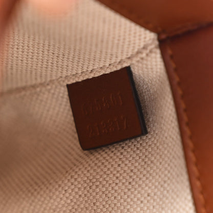 New Canvas Charisma Calfskin Crystal GG Monogram Mini Horsebit 1955 Shoulder Bag Camel Ebony