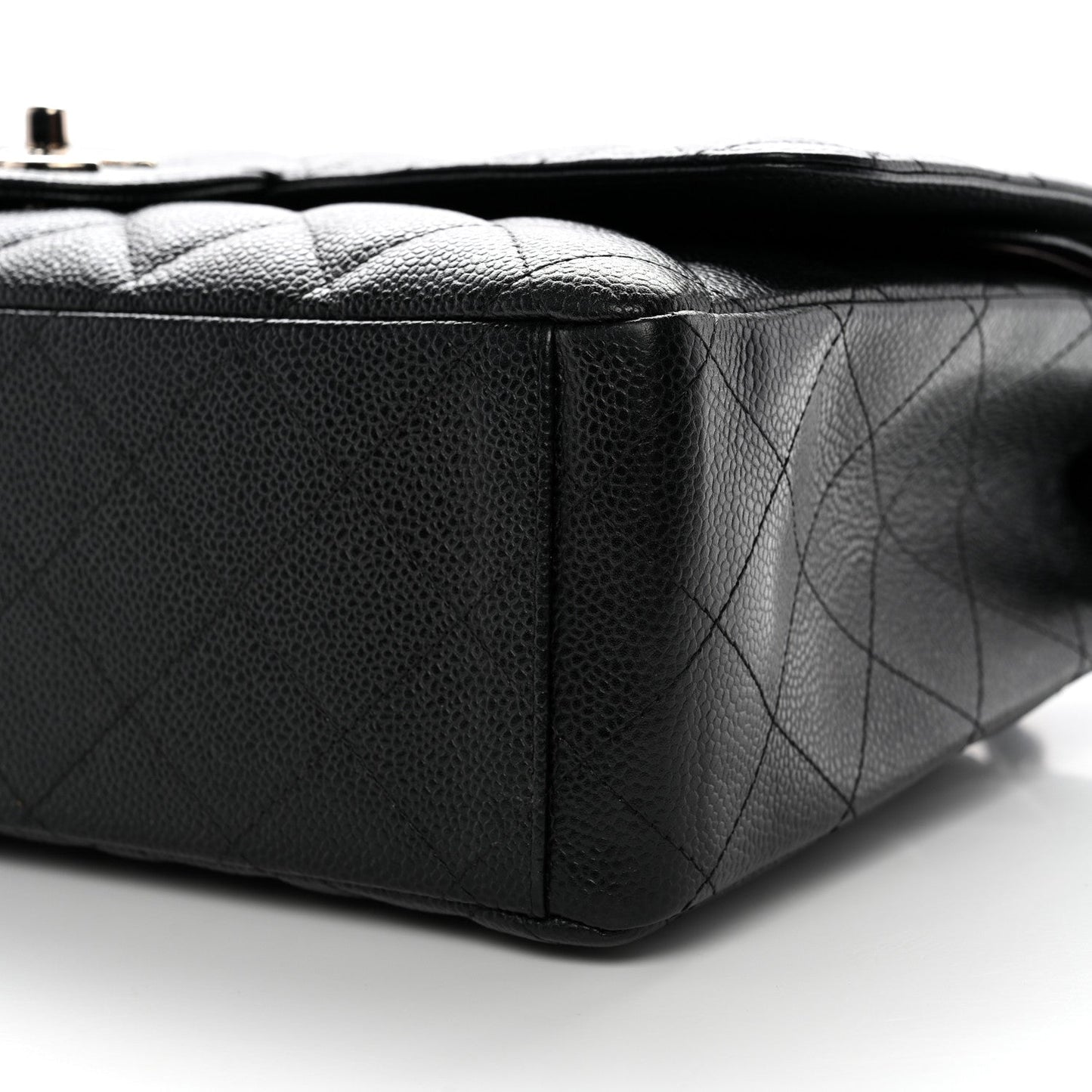 Caviar Quilted Maxi Double Flap Black
