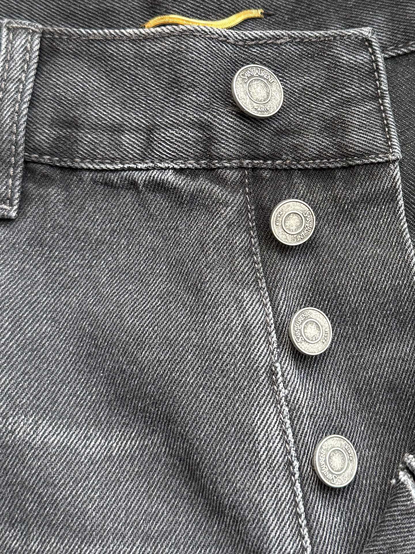 YSL Denim Short Black Cotton
