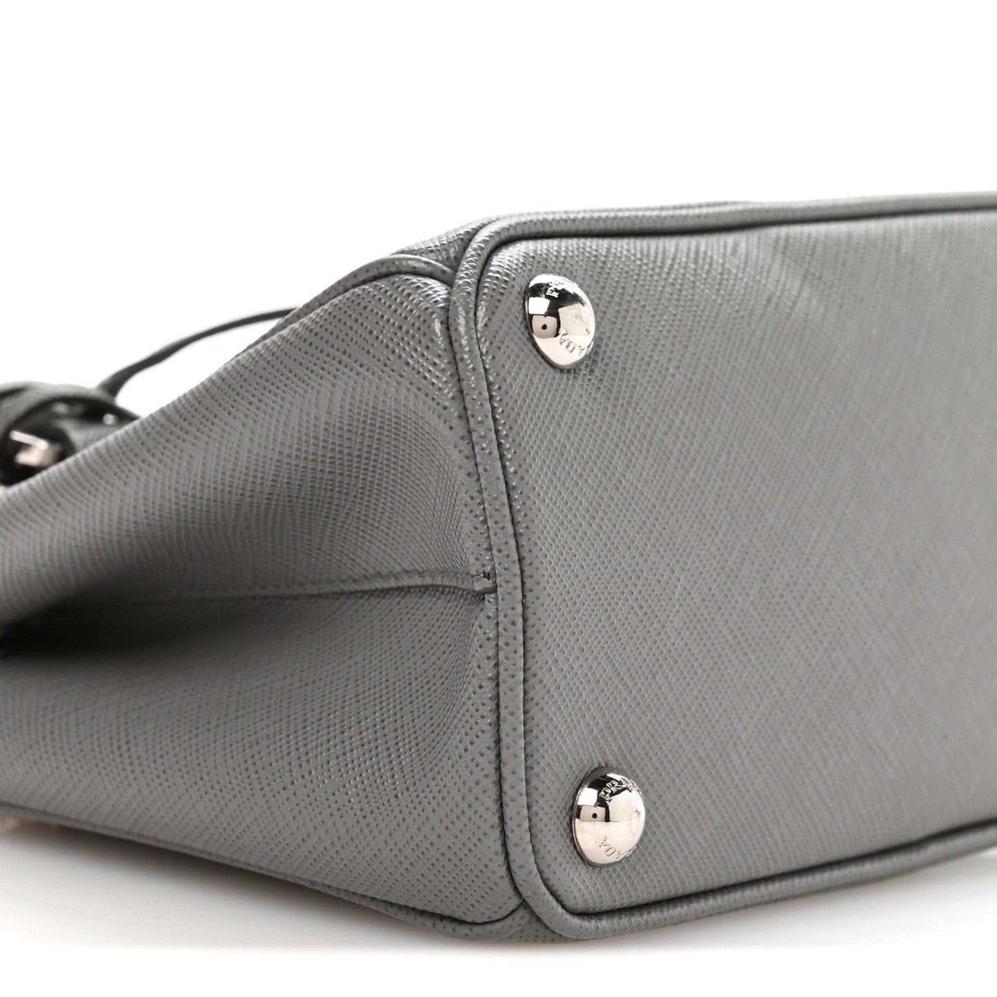 Saffiano Micro Galleria Double Zip Tote Marmo
