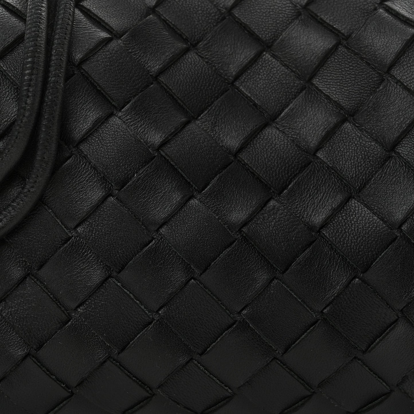 Nappa Intrecciato Mini Loop Camera Bag Black