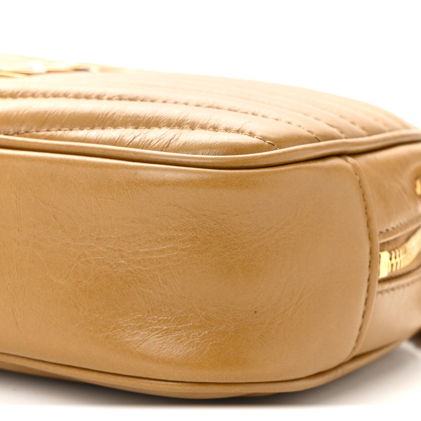 Calfskin Matelasse Monogram Mini Lou Camera Bag Tabac Brown