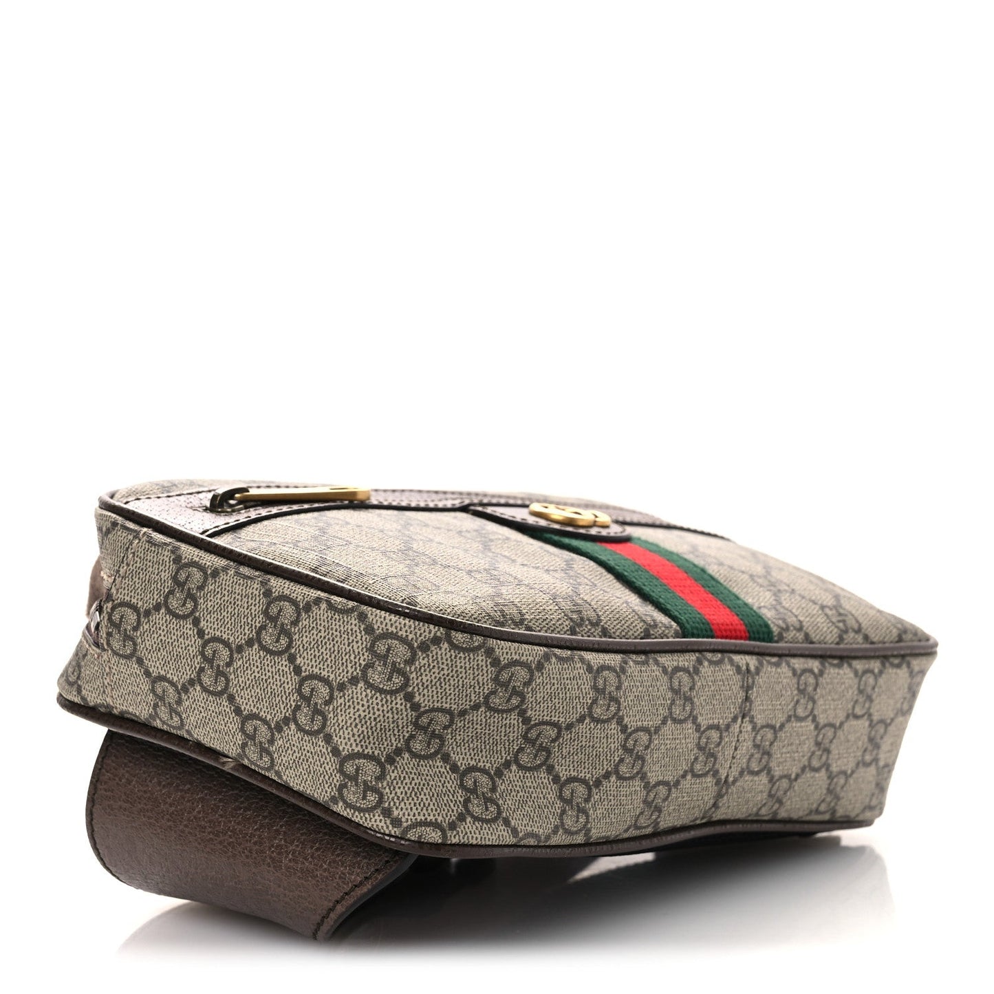 Soft GG Supreme Monogram Medium Ophidia Belt Bag Dark Brown