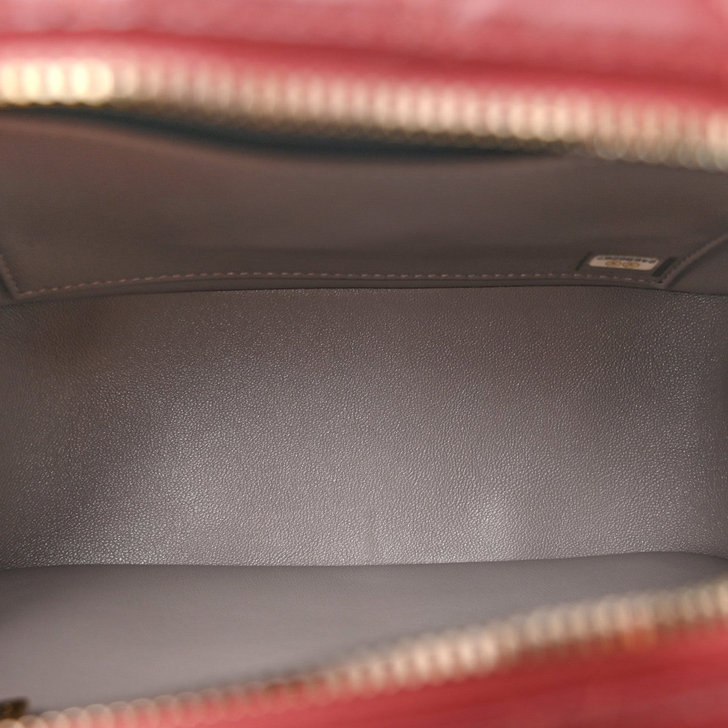 Snakeskin Calfskin Quilted Small Coco Curve Vanity Burgundy