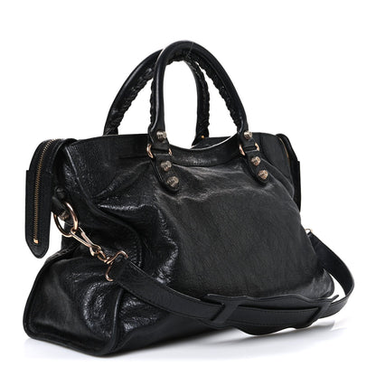 Agneau Giant 12 Rose Gold Hardware City Black