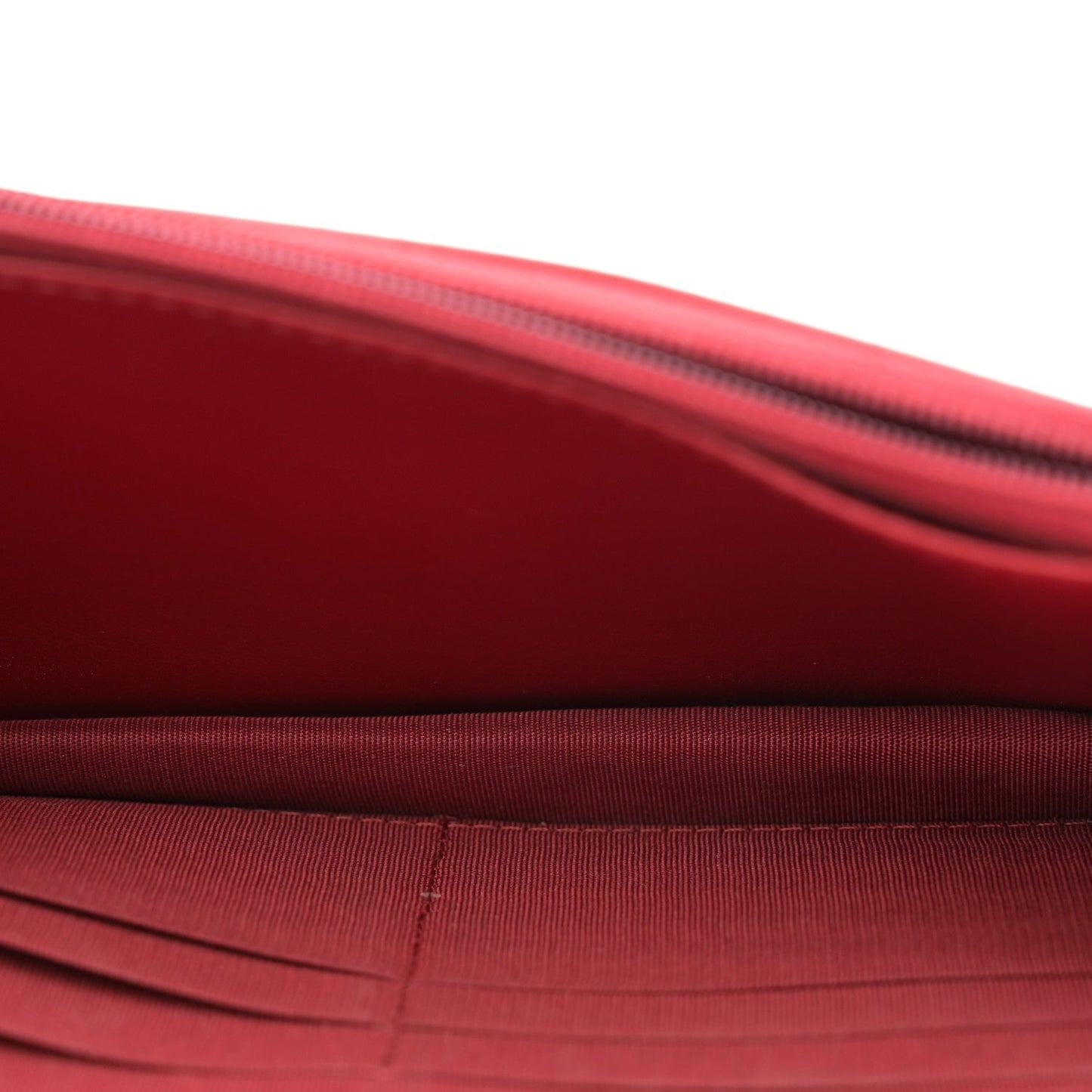 Caviar Camellia Embossed Wallet On Chain WOC Red