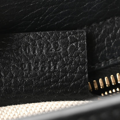 Dollar Calfskin Medium Soho Top Handle Satchel Black