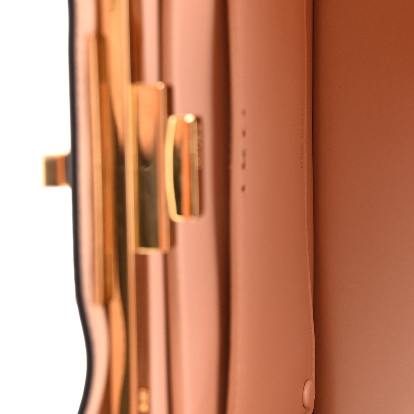 Vitello Seta Shiny Nappa Medium Peekaboo I SEE U Satchel Brandy Light Rose