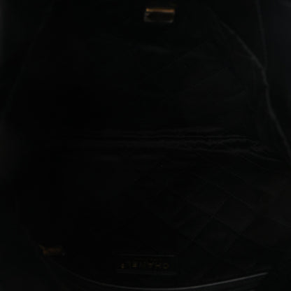 Shiny Calfskin Quilted Small Chanel 22 Black