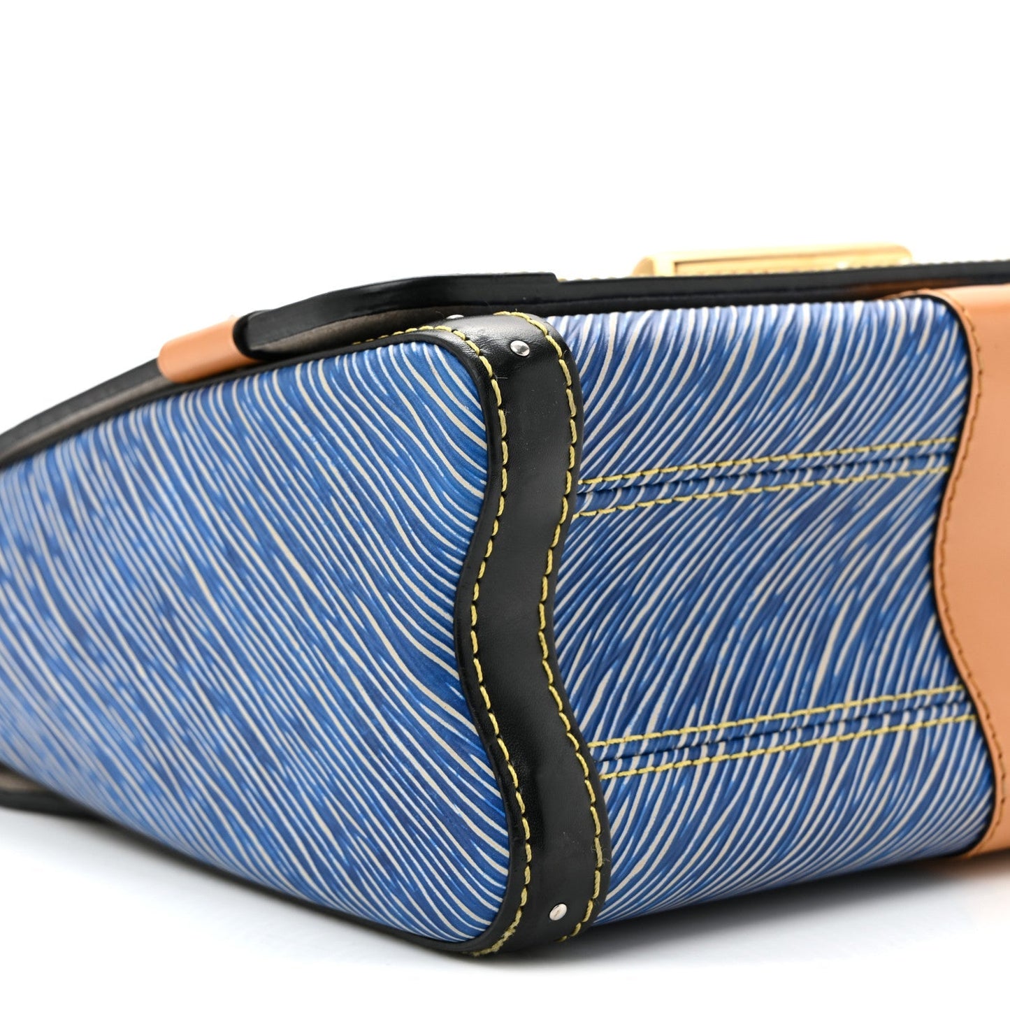Epi Complice Trunks and Bags Twist Shoulder Bag MM Denim Light