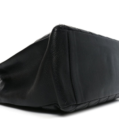 Caviar Quilted Grand Shopping Tote GST Black