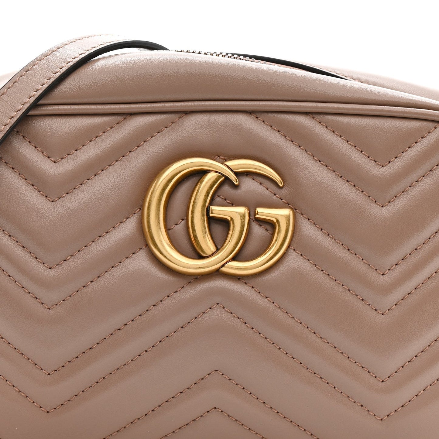 Calfskin Matelasse Small GG Marmont Chain Shoulder Bag Porcelain Rose
